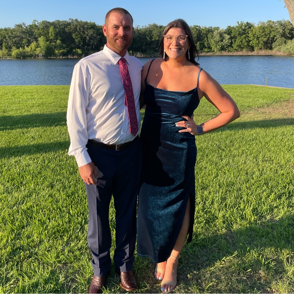 Taylor Velvet Deep Teal Maxi Dress